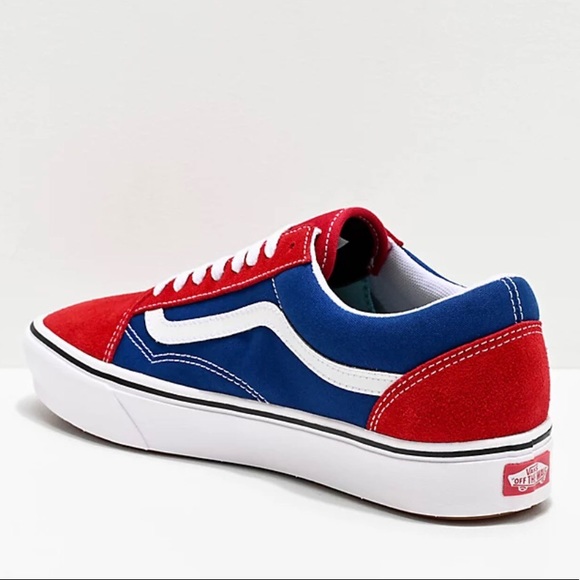 Vans Old Skool Comfycush Red Chili Blue Sneakers - Picture 6 of 11
